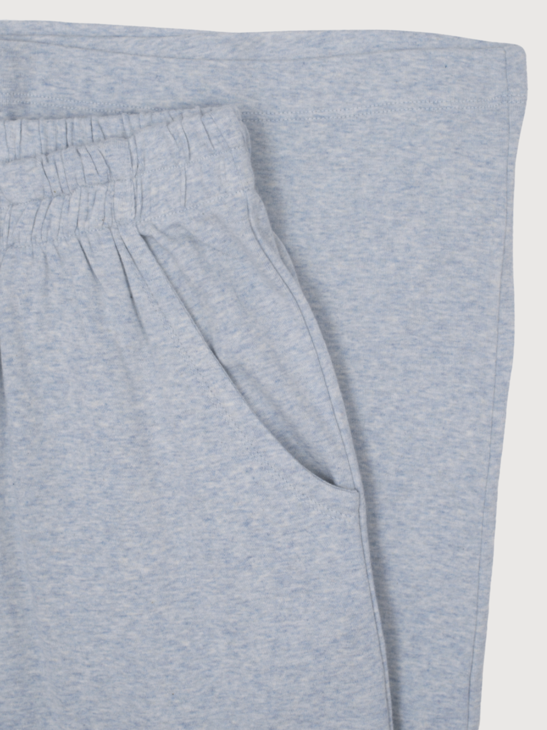 Pantaloni larghi da donna in cotone biologico a coste color nebbia | SERENDIPITY