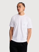 T-Shirt Square Pocket White Man Cotton | Makia