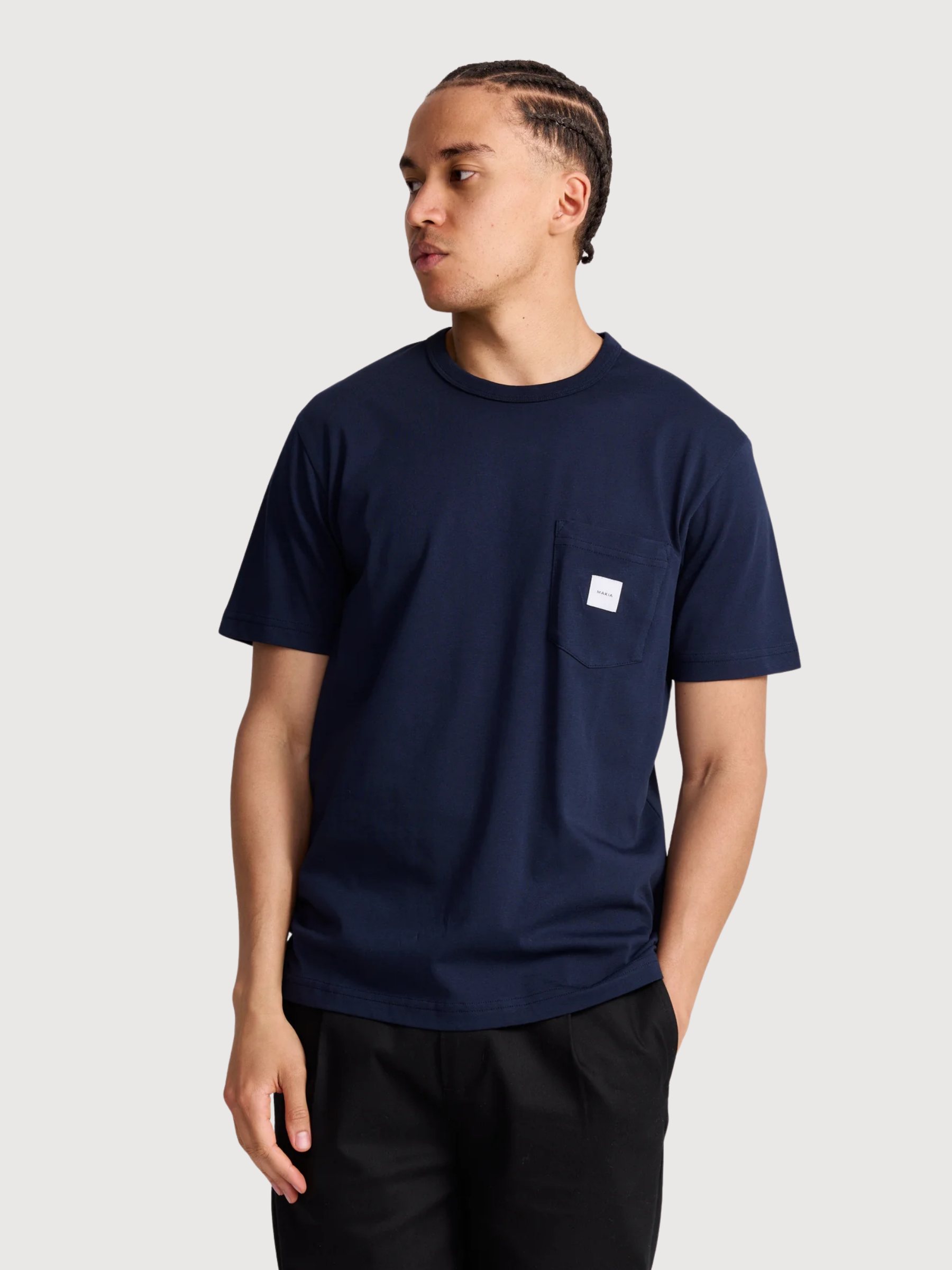 T-Shirt Square Pocket Weiß Mann Baumwolle | Makia