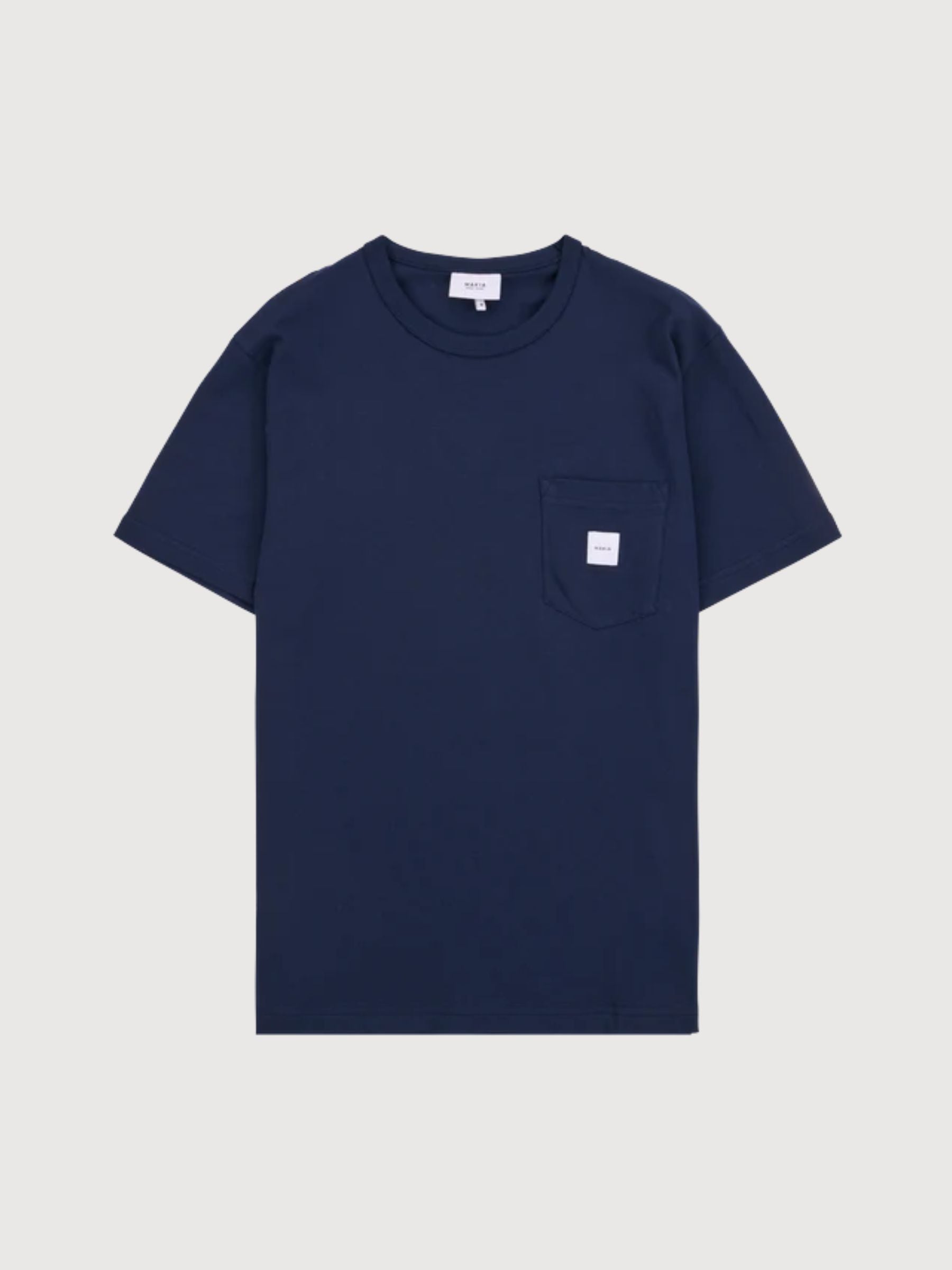 T-Shirt Tasca Quadrata Blu Navy Uomo Cotone | Makia