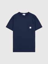 T-Shirt Square Pocket Navy Man Cotton | Makia
