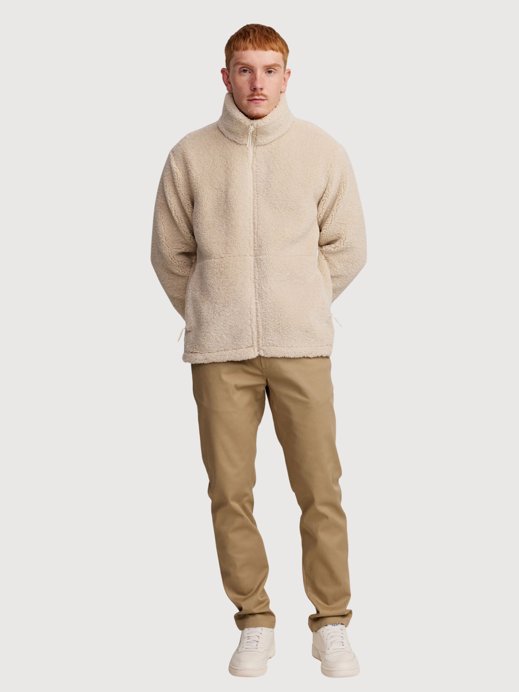 Giacca Lodge Zip Pile Beige Uomo | Makia