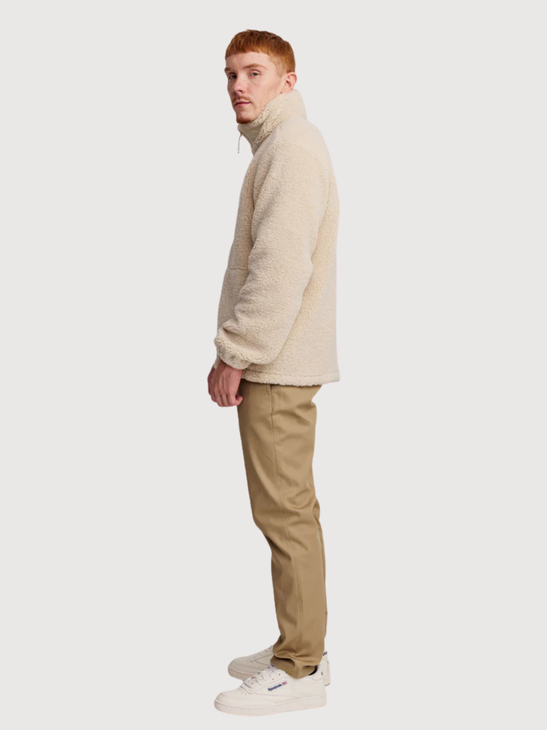 Giacca Lodge Zip Pile Beige Uomo | Makia