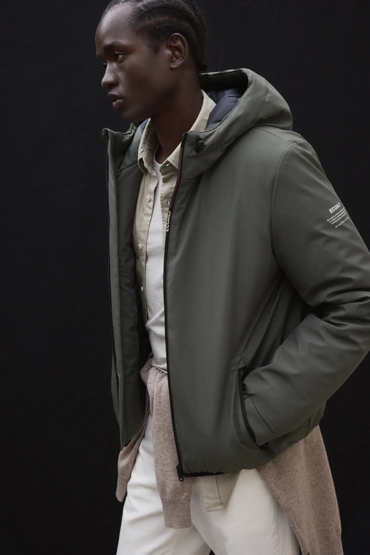 Cartes Men's Jacket Olive | ECOALF
