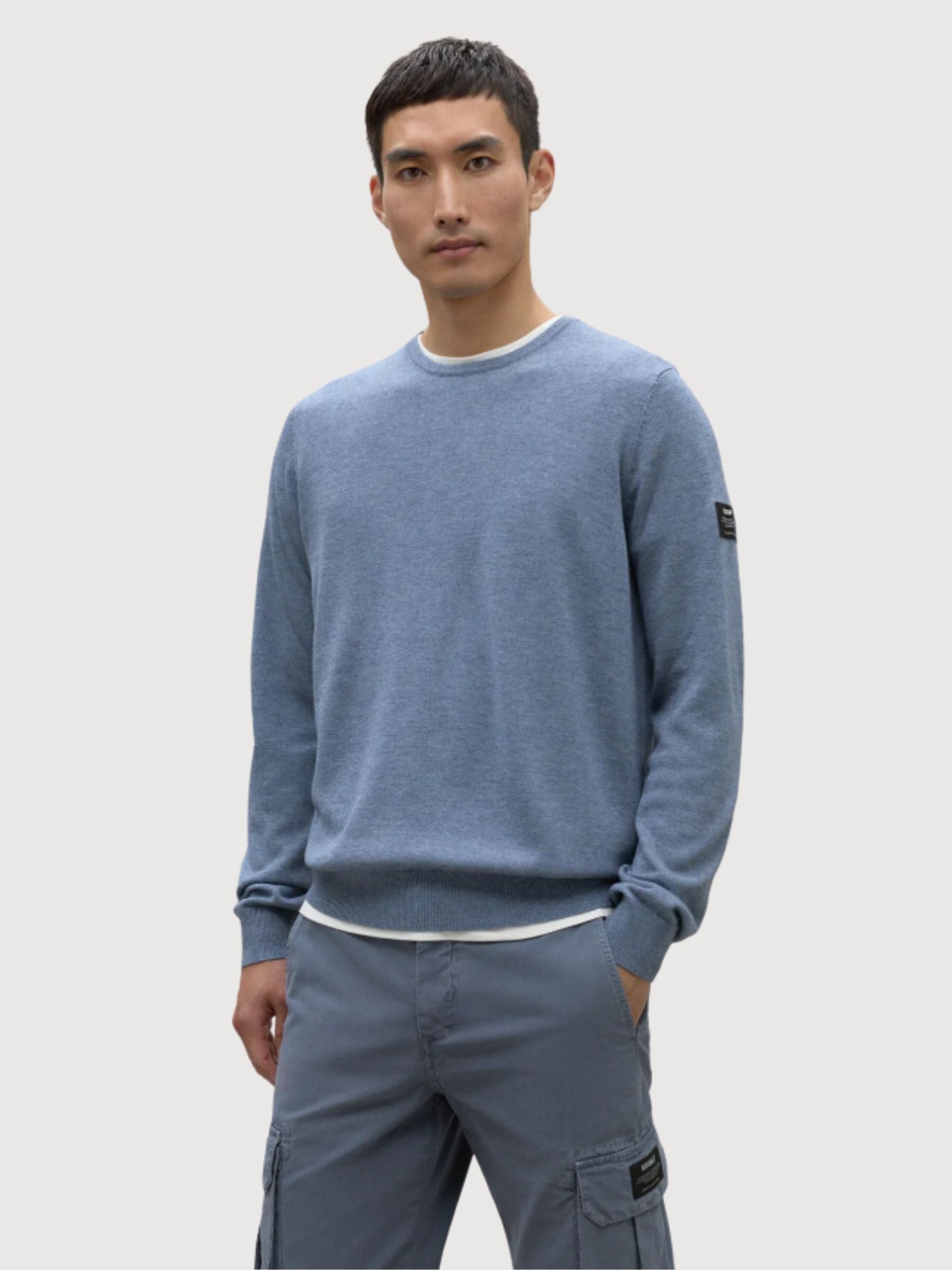 Bayona Pullover Blu Melange Uomo | Ecoalf