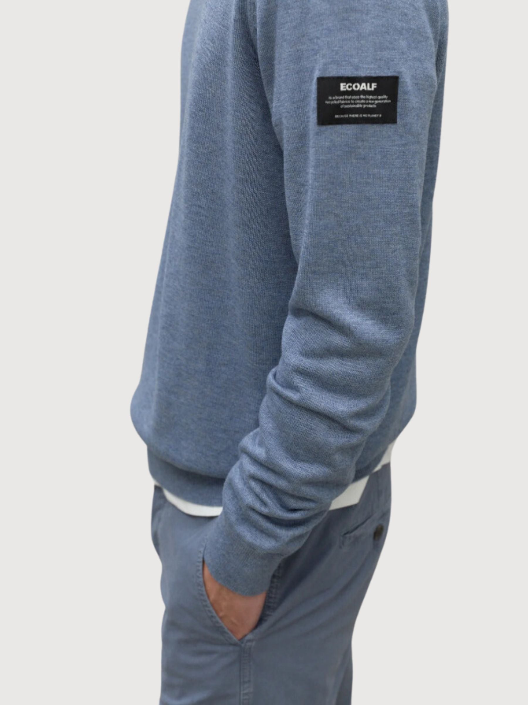 Bayona Grey Blue Melange Man Pullover | Ecoalf