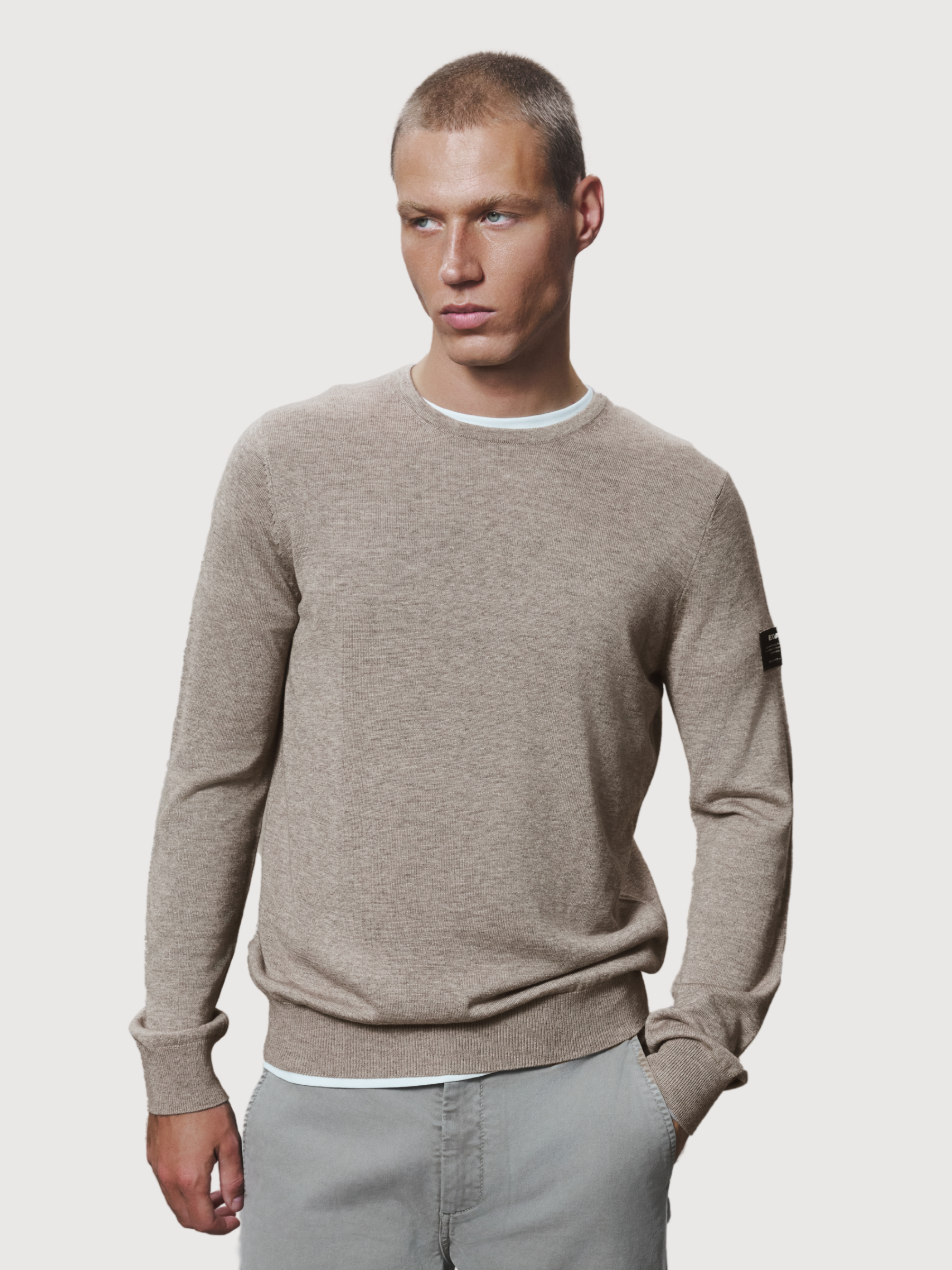 Pullover Bayona Beige Recycelte Wolle | Ecoalf