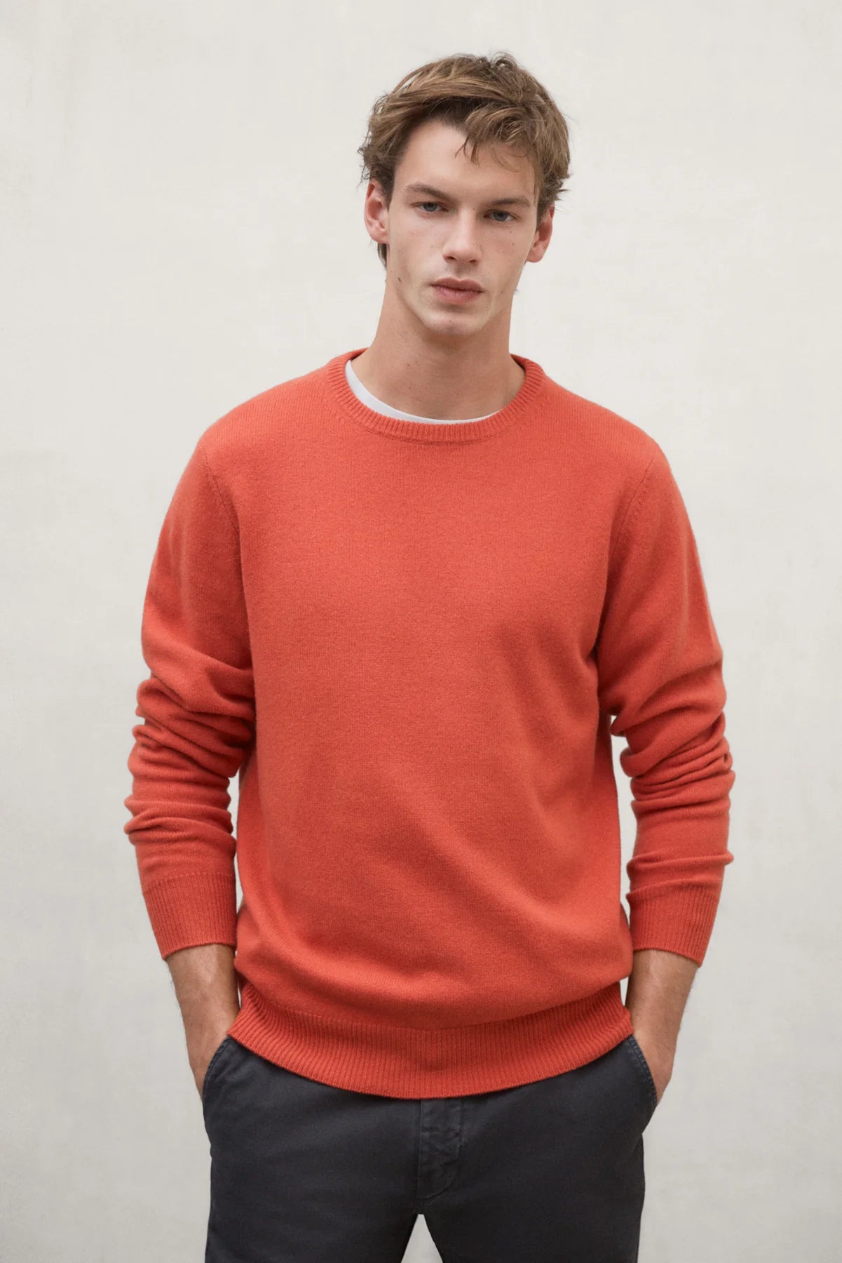 Laguna Men's Merino Sweater Burned Orange | ECOALF