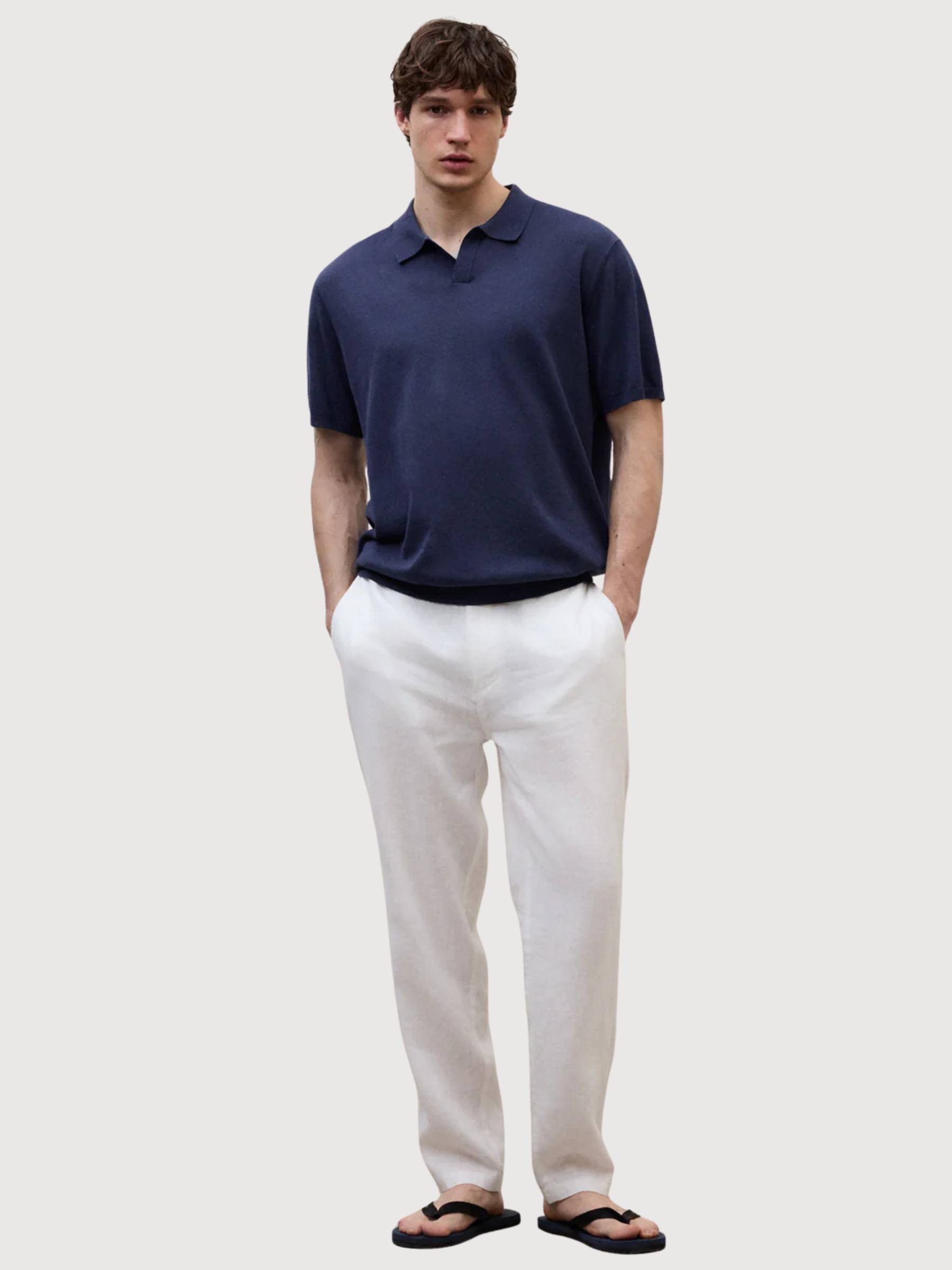 T-Shirt Olmo Knit Man Deep Navy | Ecoalf