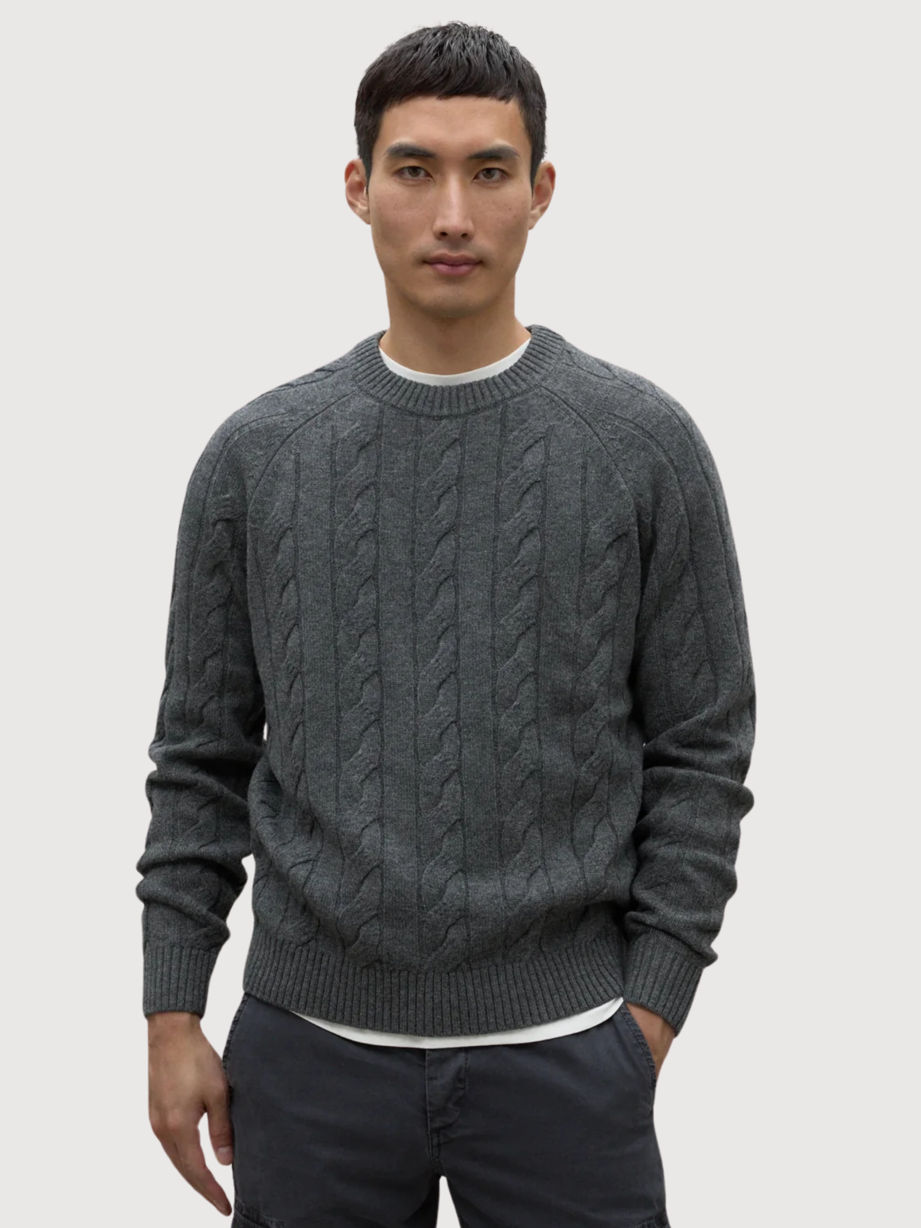 Tilo Pullover Stricken Mann Grau | Ecoalf