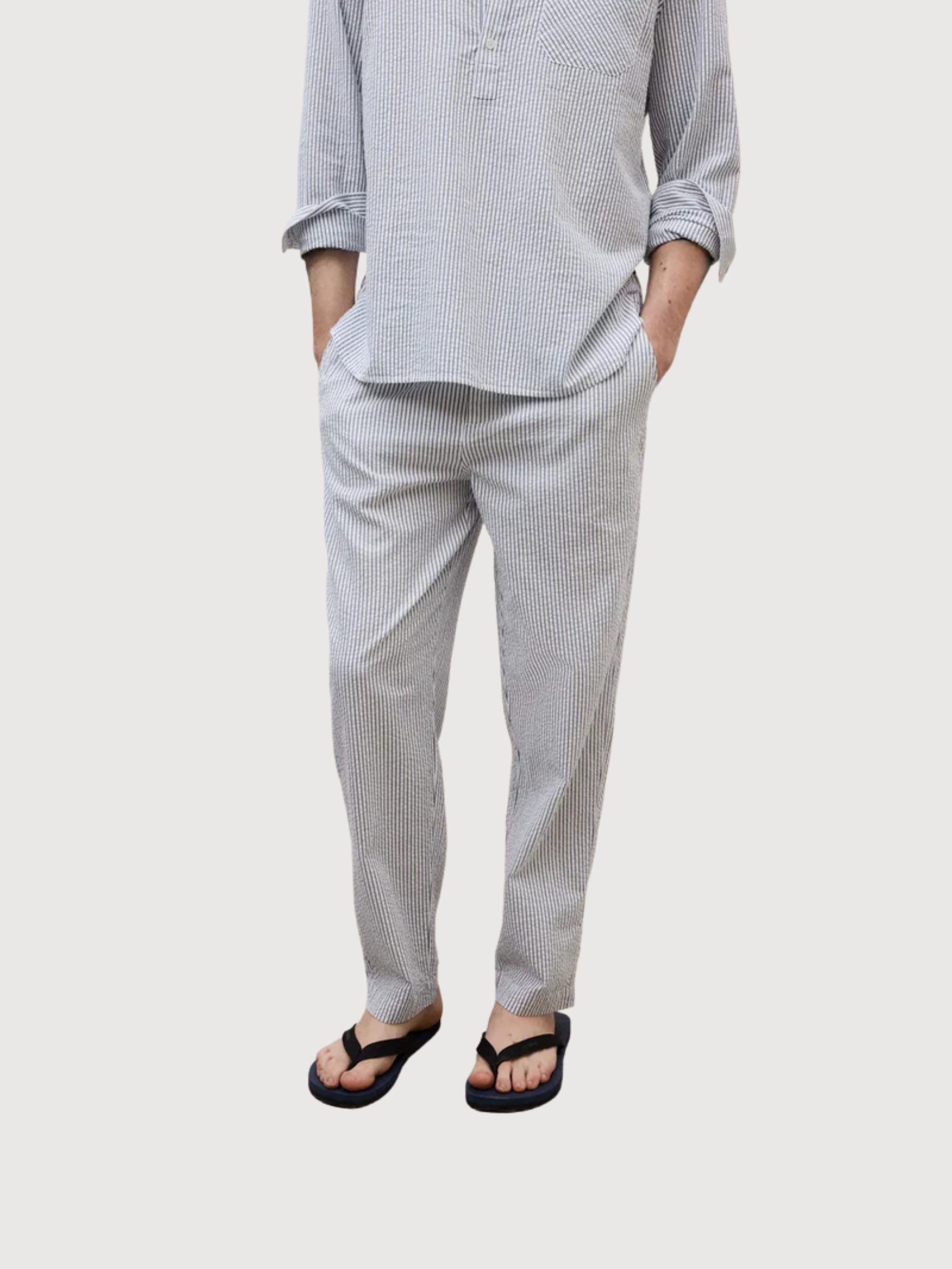 Pantalone Feire uomo Bianco/Blu Cotone | Ecoalf