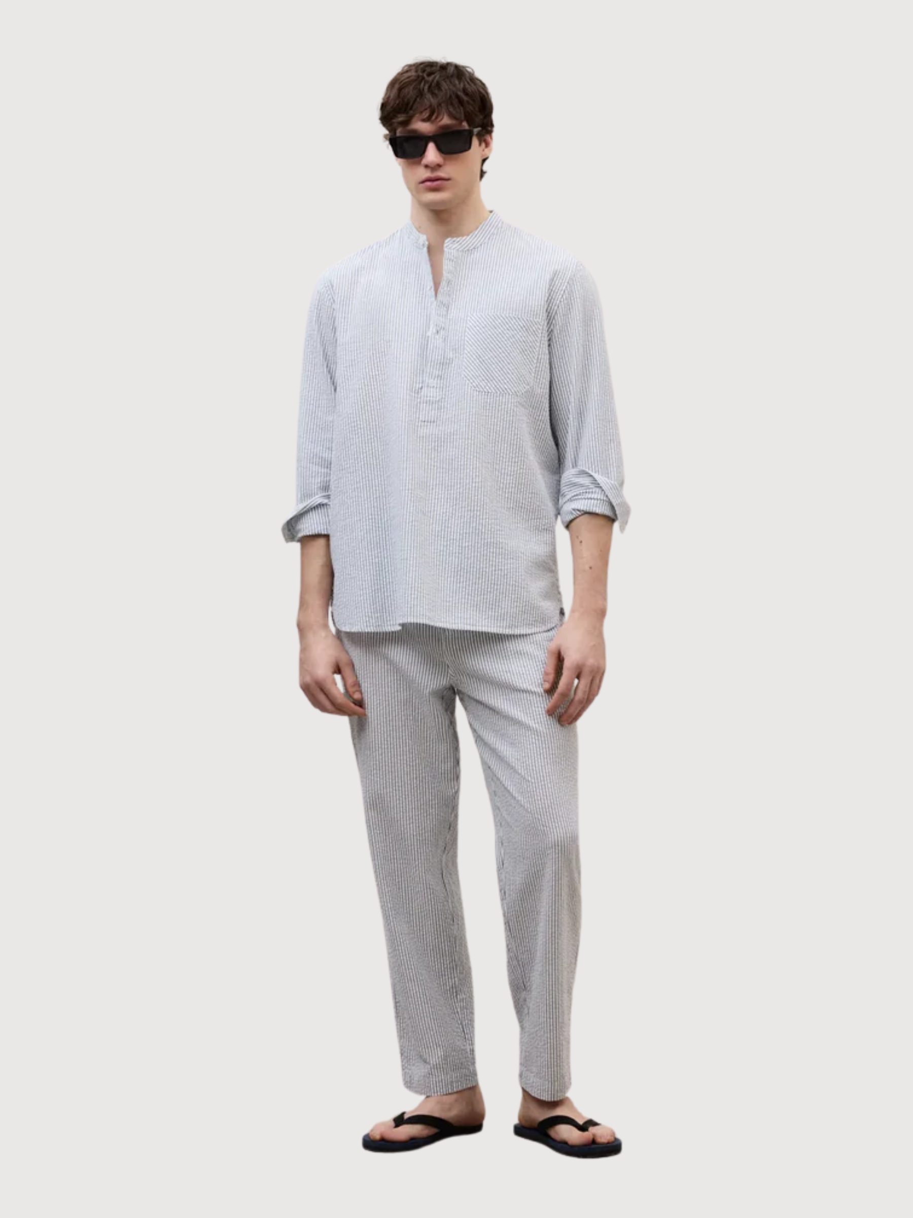 Pantalone Feire uomo Bianco/Blu Cotone | Ecoalf