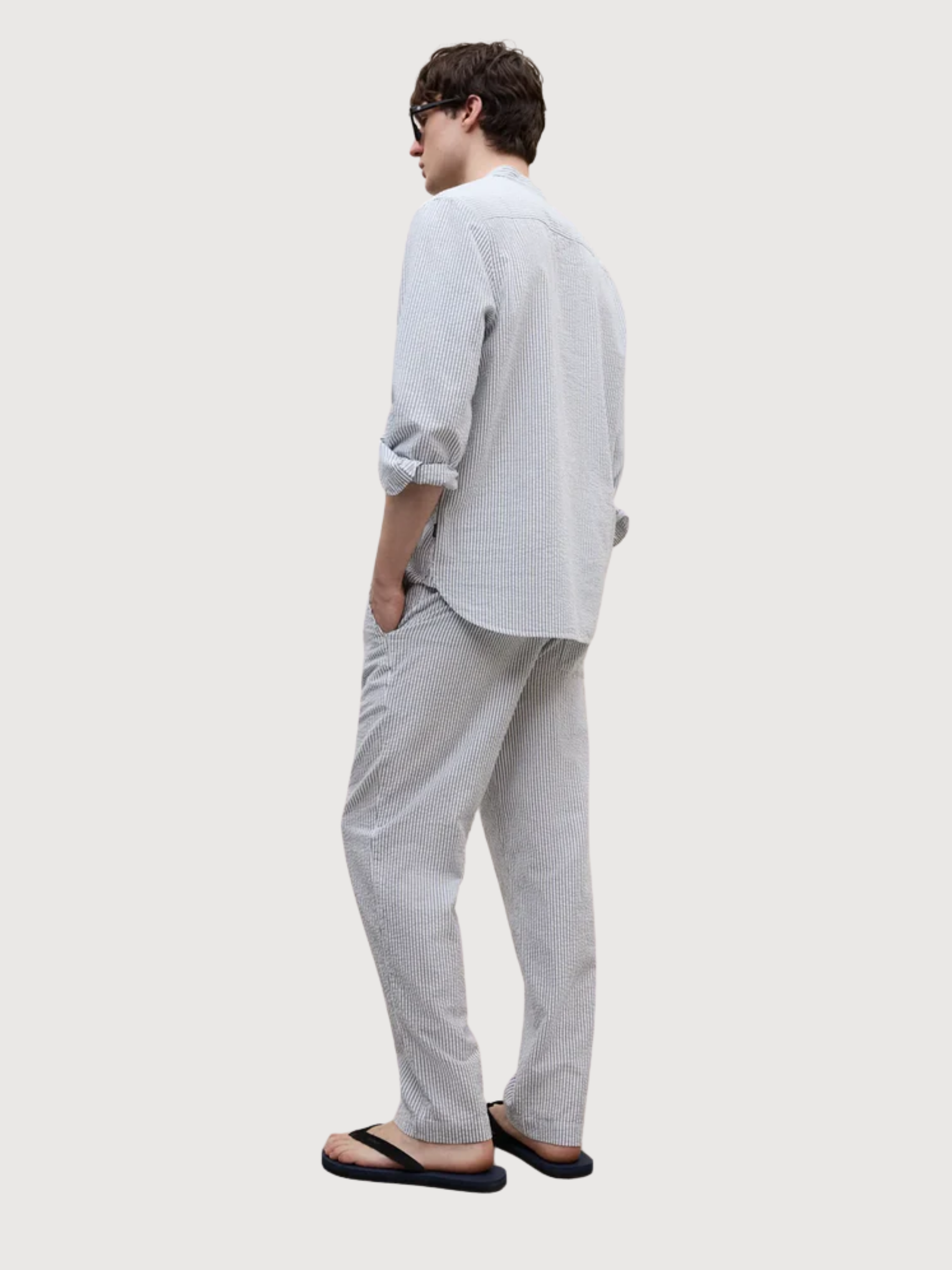 Pantalone Feire uomo Bianco/Blu Cotone | Ecoalf