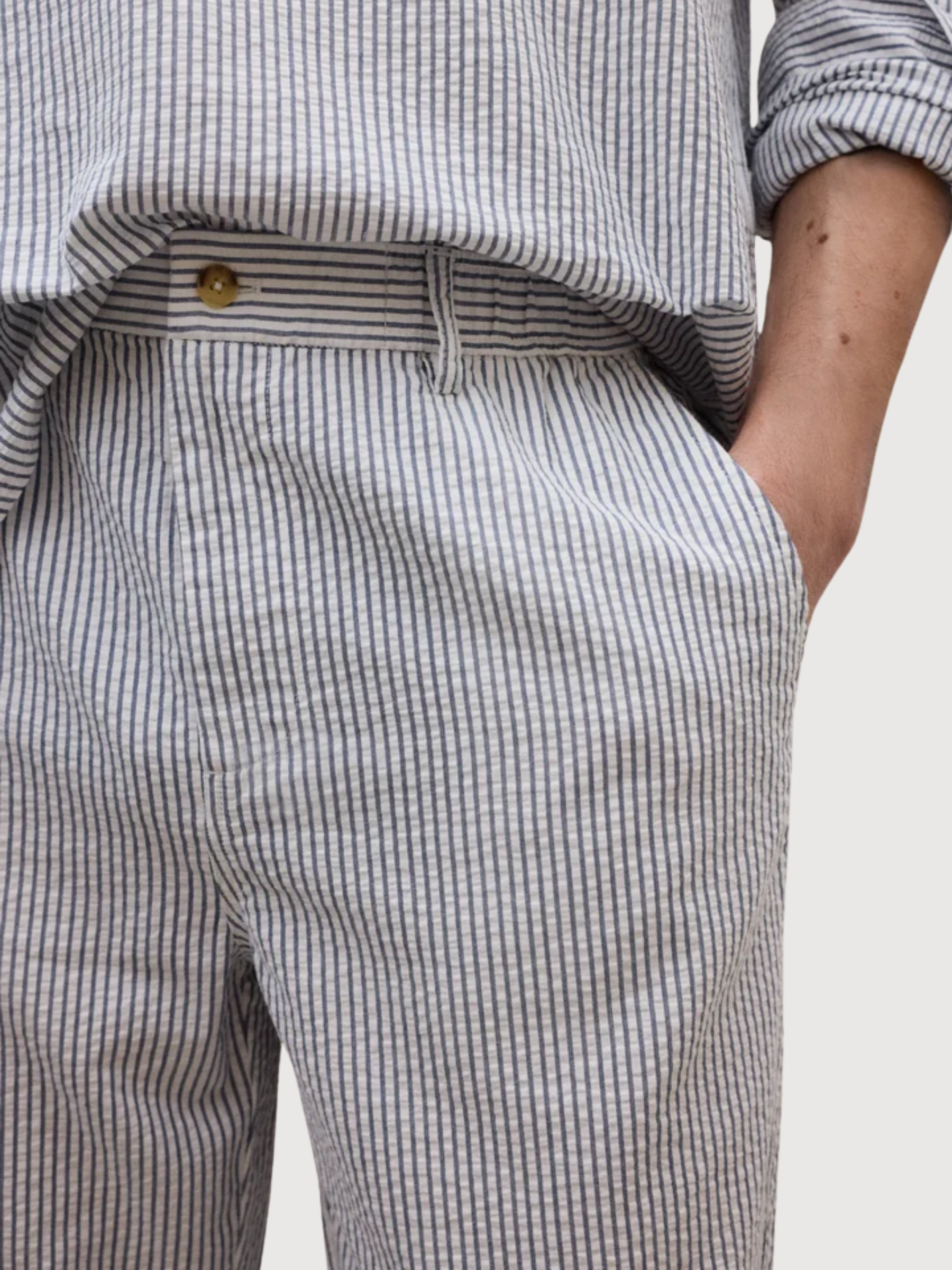 Pantalone Feire uomo Bianco/Blu Cotone | Ecoalf