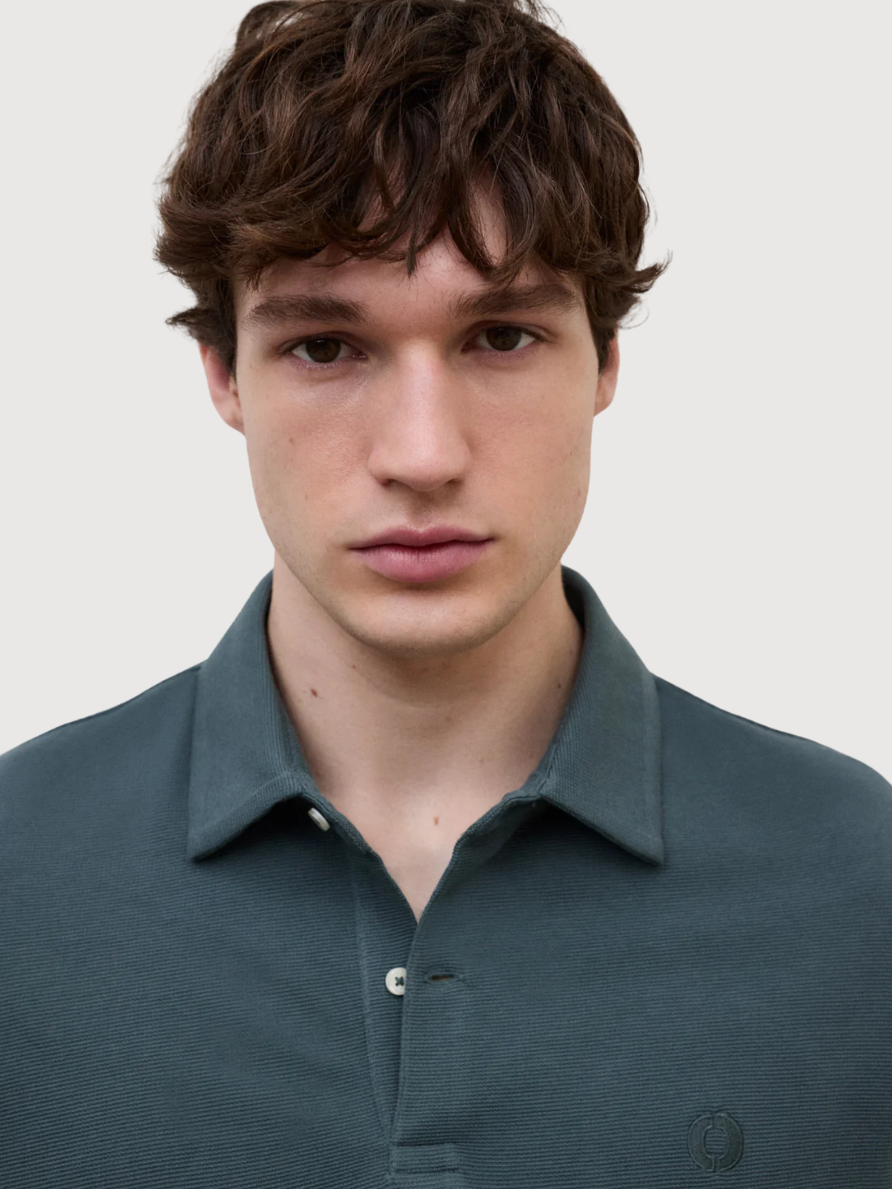 Polo Simon Manica Corta Verde Shadow | Ecoalf