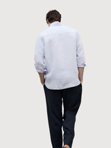 ADAN SHIRT MAN Weiß Himmelblaue Streifen | ECOALF