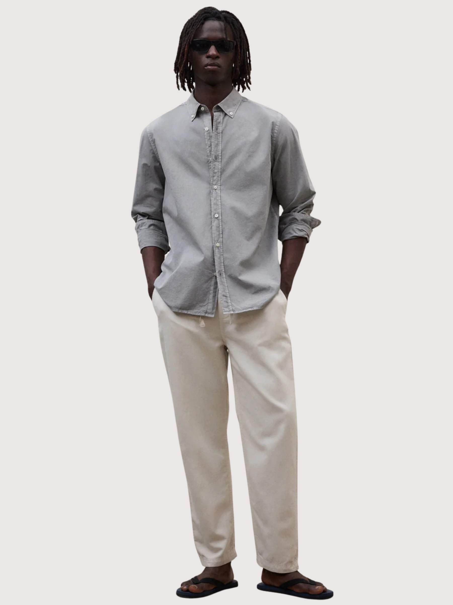 CAMICIA UOMO ANTEJO POPELIN Antracite | ECOALF