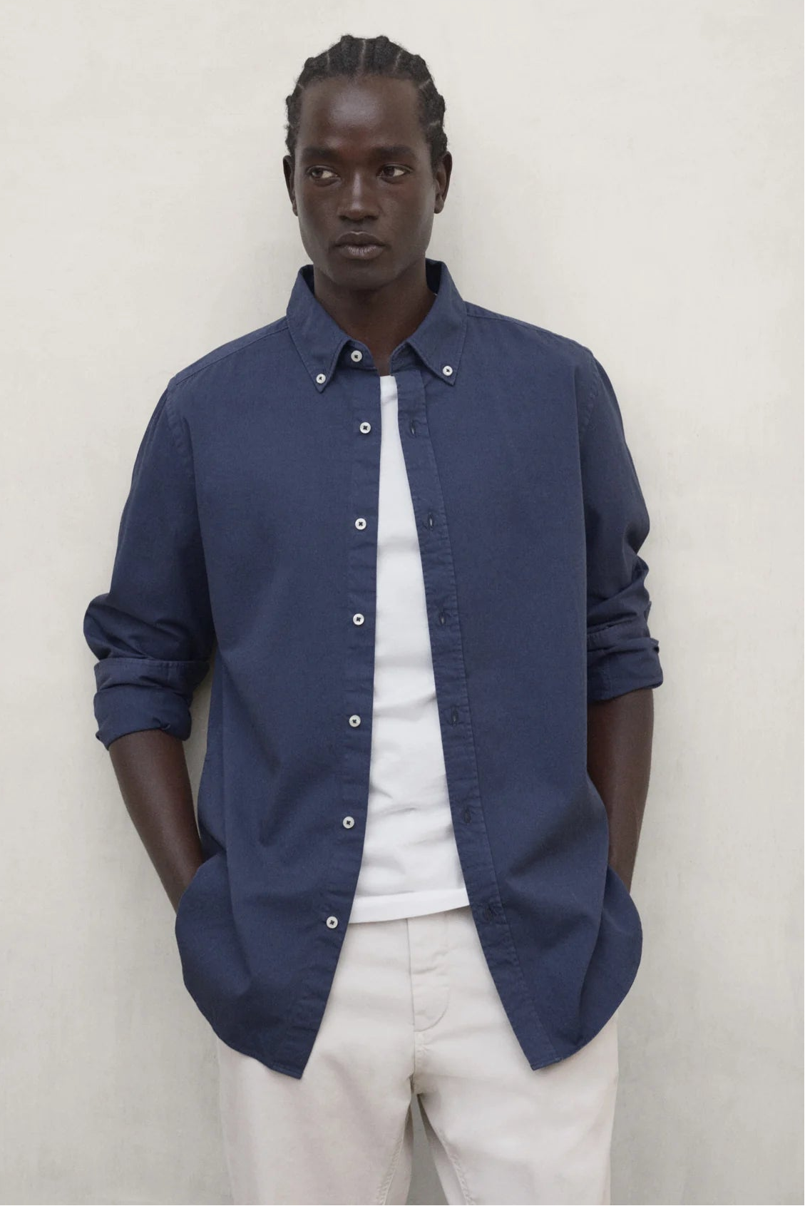 Antejo Men's Shirt Steel Blue | ECOALF