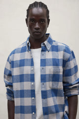 Getari Men's Shirt Cobalt Check | ECOALF