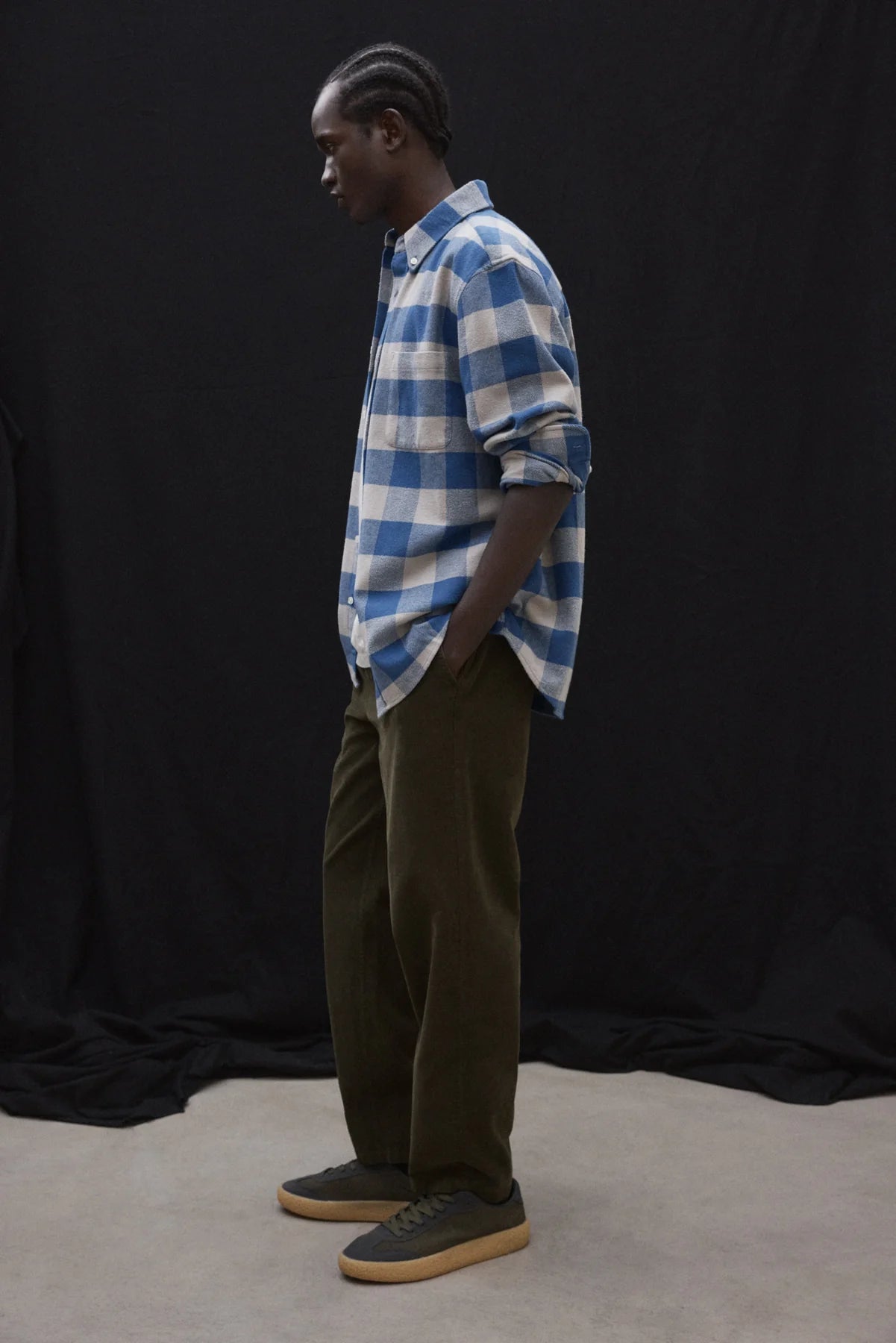 Getari Men's Shirt Cobalt Check | ECOALF