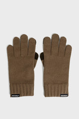 Wool Gloves Brown Melange | ECOALF