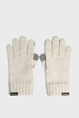 Wool Gloves Bone Melange | ECOALF