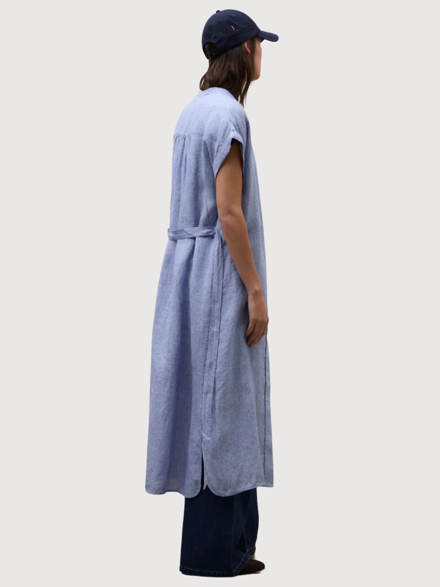 Vestito Amatista Righe Bianche e Blu | Ecoalf