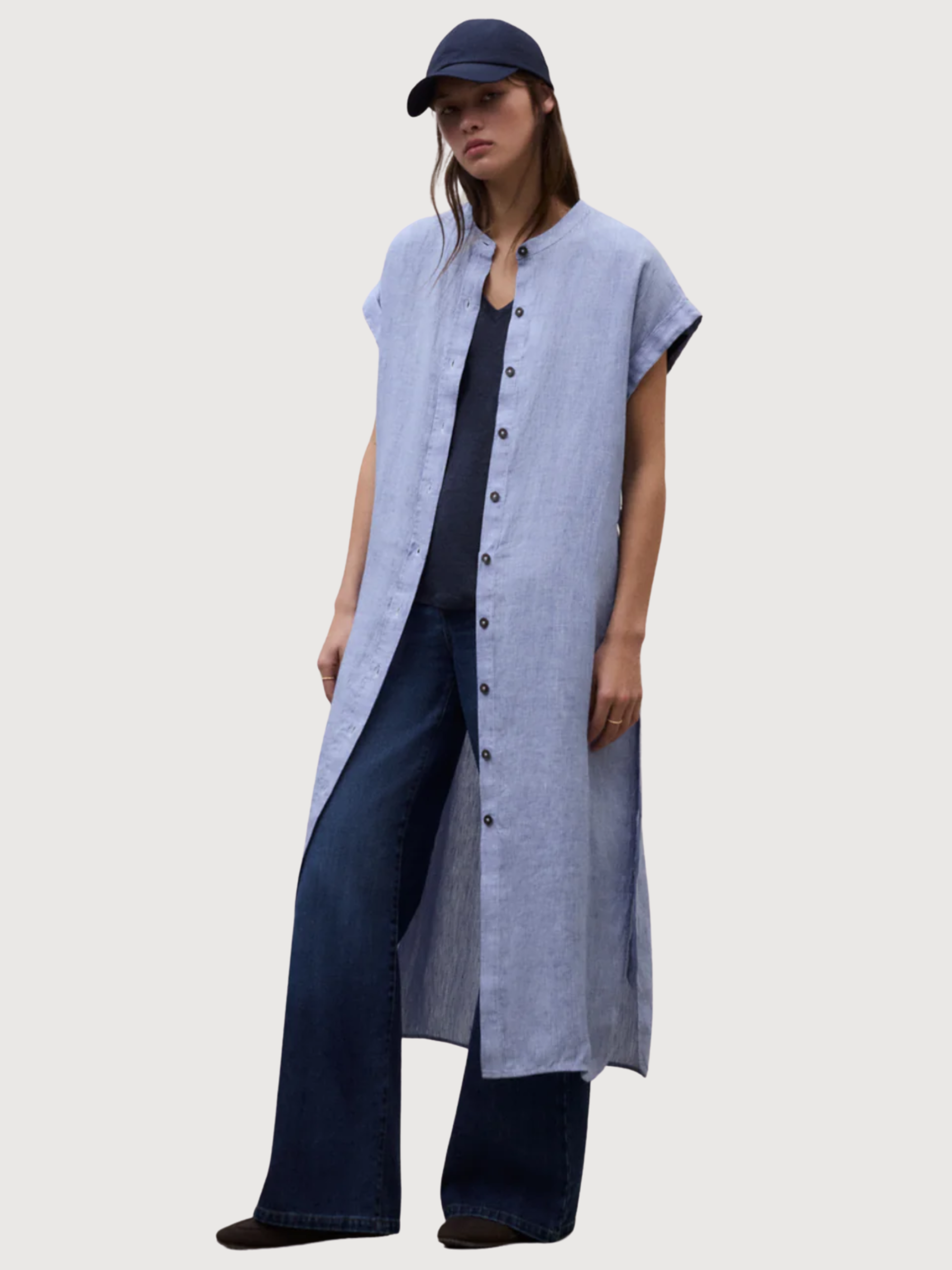 Vestito Amatista Righe Bianche e Blu | Ecoalf