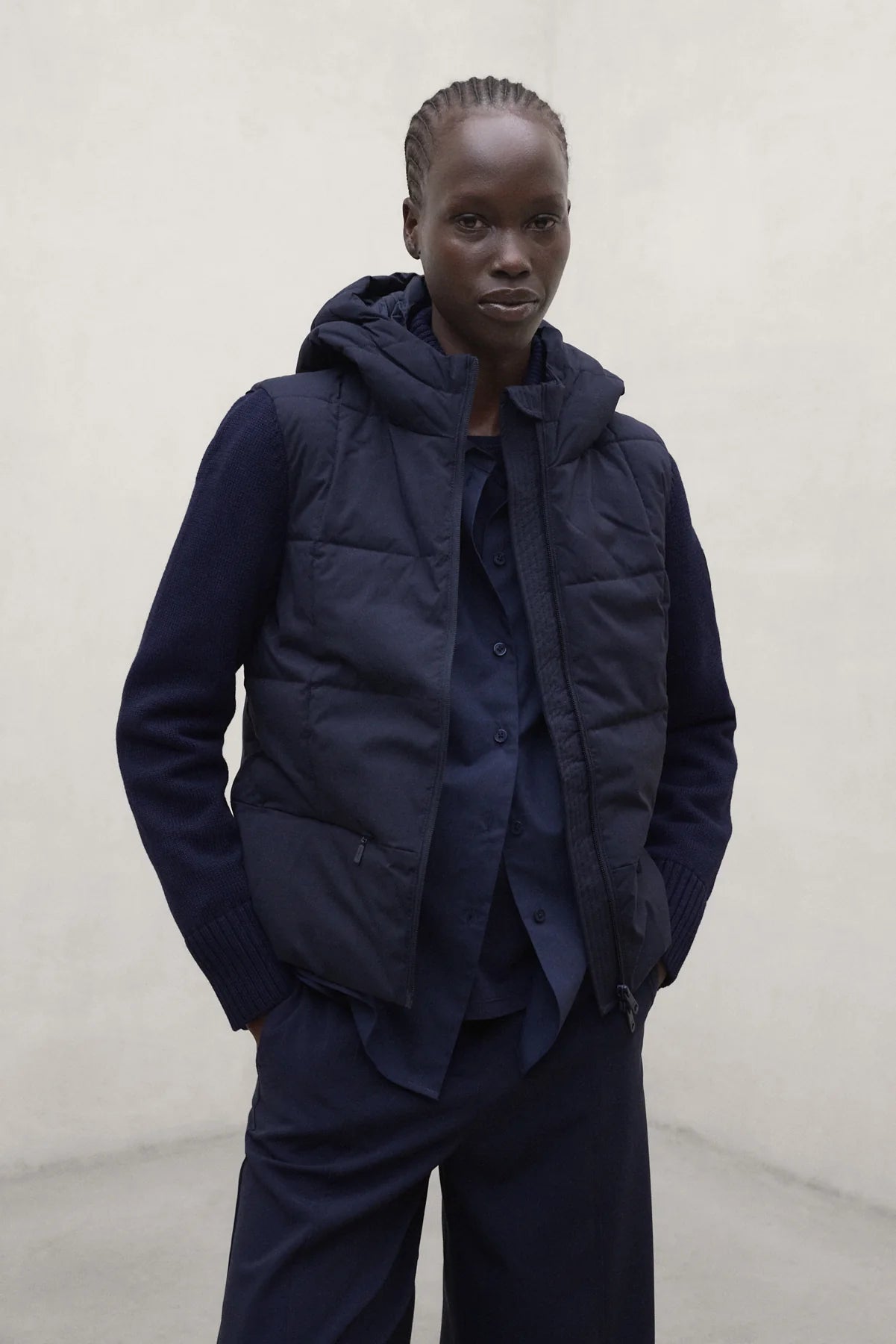 Deni Women's Hybrid Jacket Deep Navy | ECOALF
