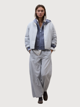 Gabi Damenjacke, ecru/blau gestreift | Ecoalf