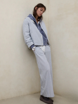 Gabi Damenjacke, ecru/blau gestreift | Ecoalf