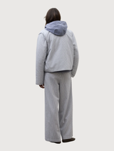 Gabi Damenjacke, ecru/blau gestreift | Ecoalf