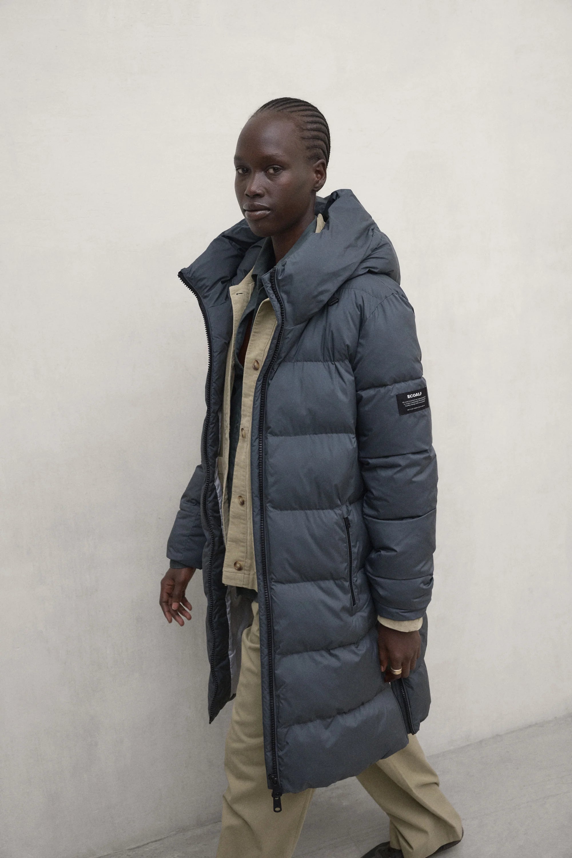 Manlie Women's Jacket Dark Khaki | ECOALF