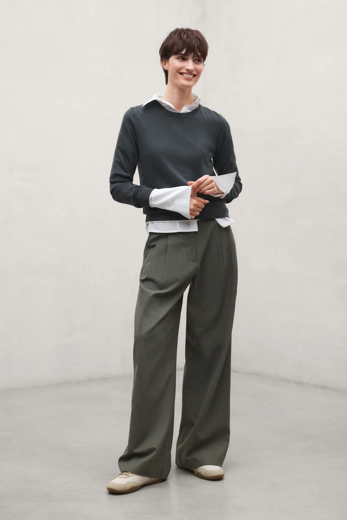 Ares Women's Sweater Dark Khaki | ECOALF