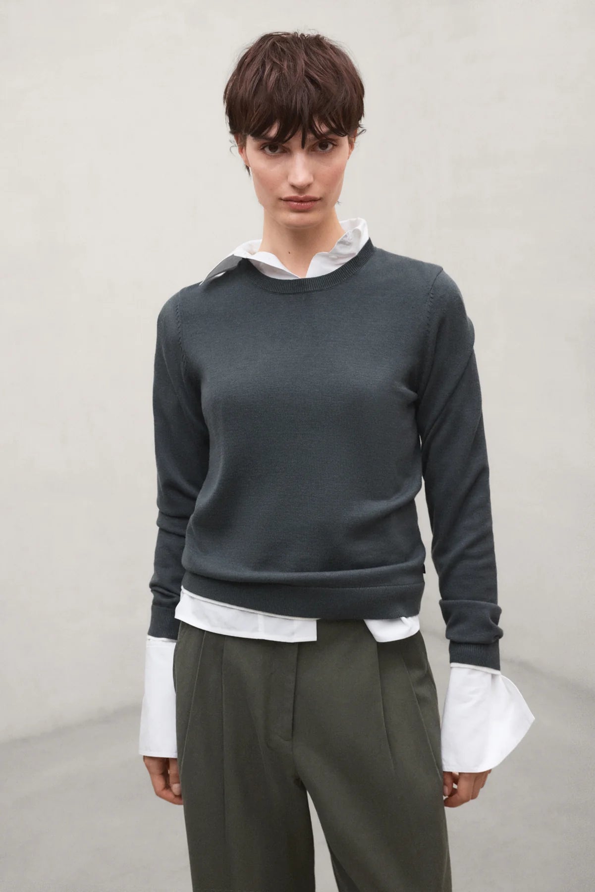 Ares Women's Sweater Dark Khaki | ECOALF