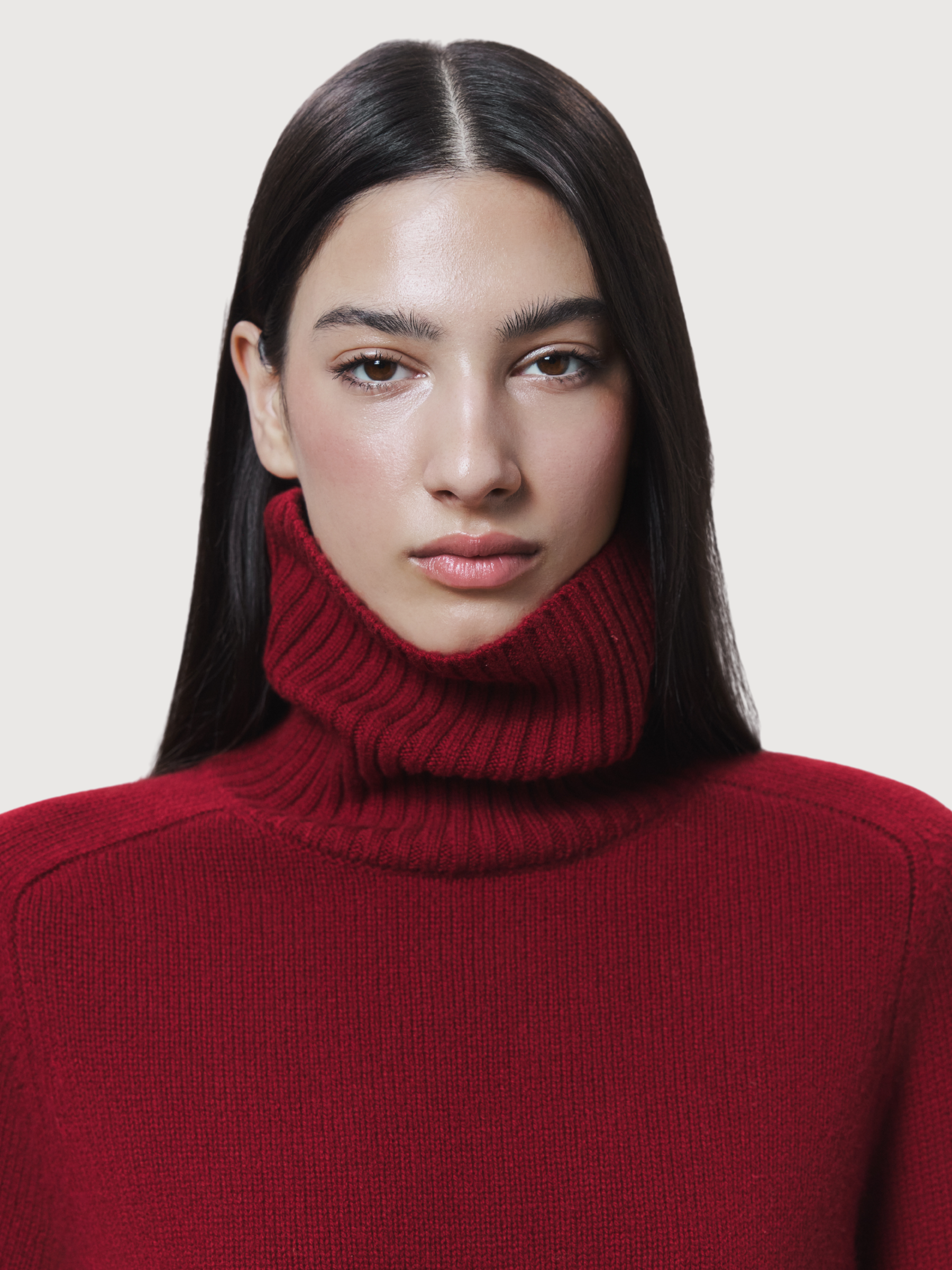 Pullover Caqui Rosso Scuro Lana Riciclata | Ecoalf