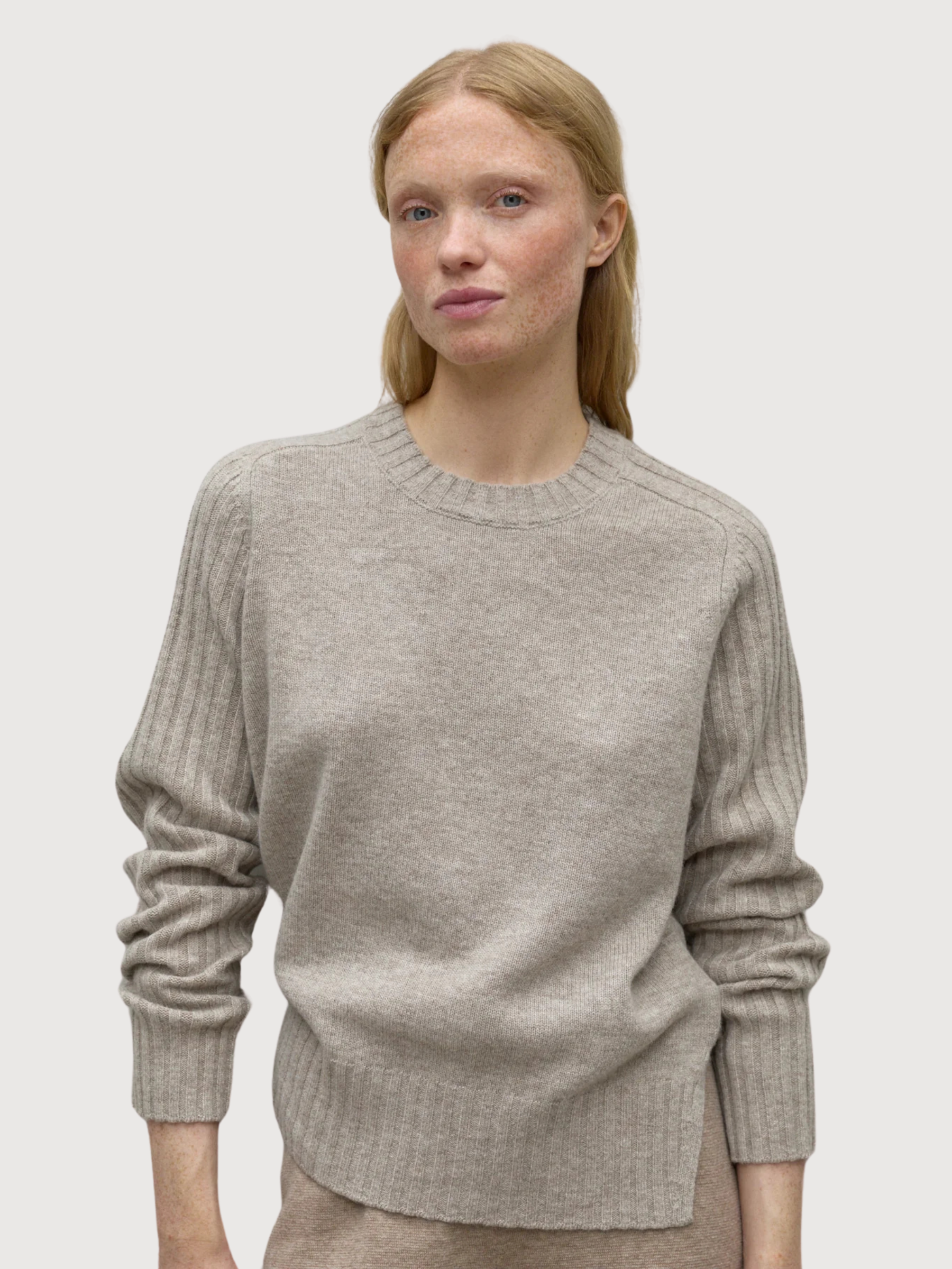 Eucalipto Dark Sand Frau Strickpullover |Ecoalf