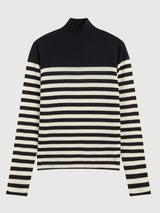 Faya Stripes Knit Woman Black | Ecoalf