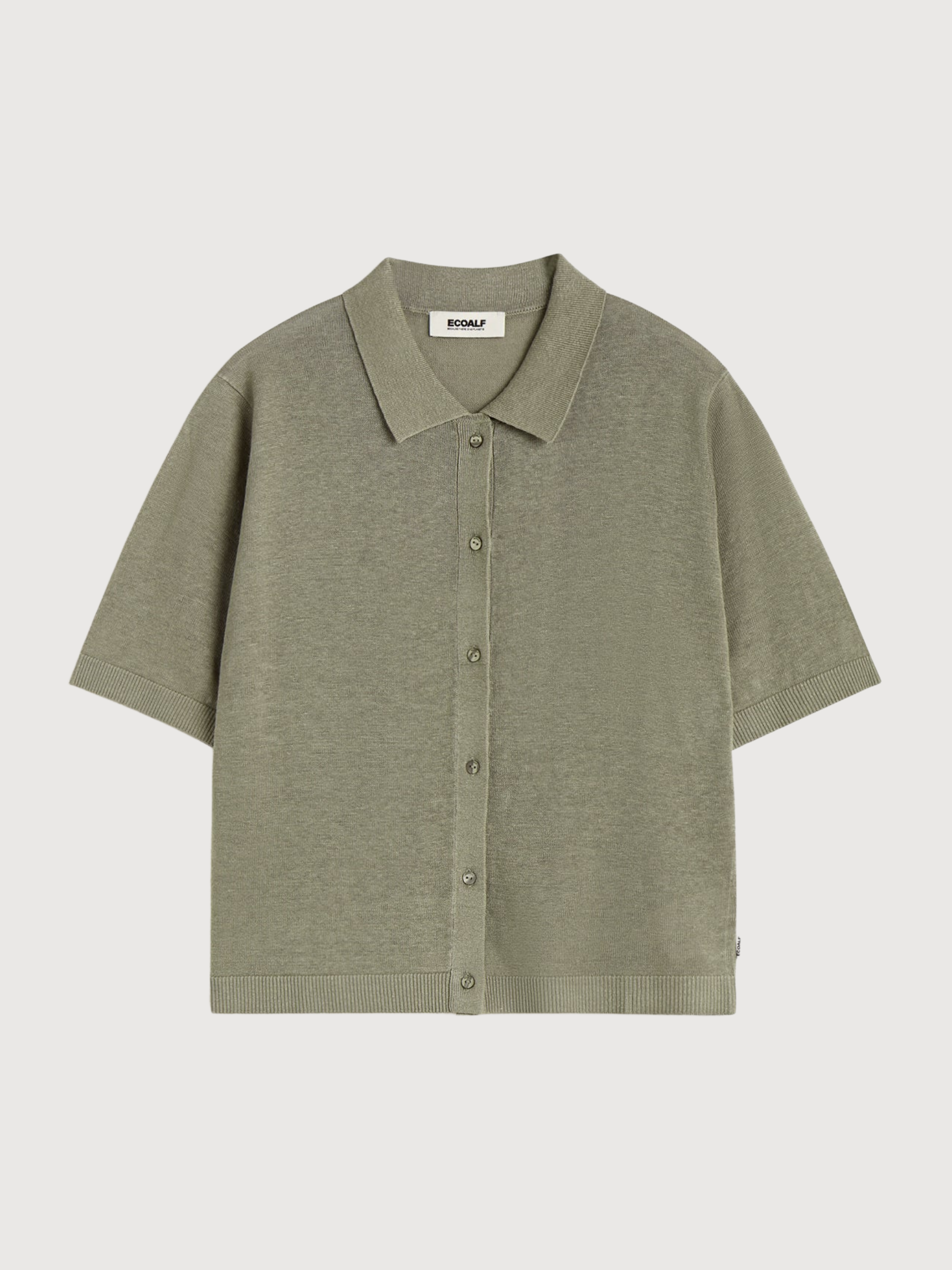 Cardigan Juniperalf Green Woman Linen | Ecoalf