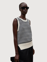 Tulpenstrickweste, Ecru, Damen | Ecoalf