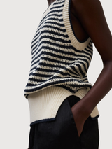 Tulpenstrickweste, Ecru, Damen | Ecoalf