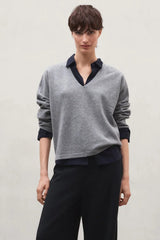 Yebes Women's Sweater Medium Grey Melange | ECOALF