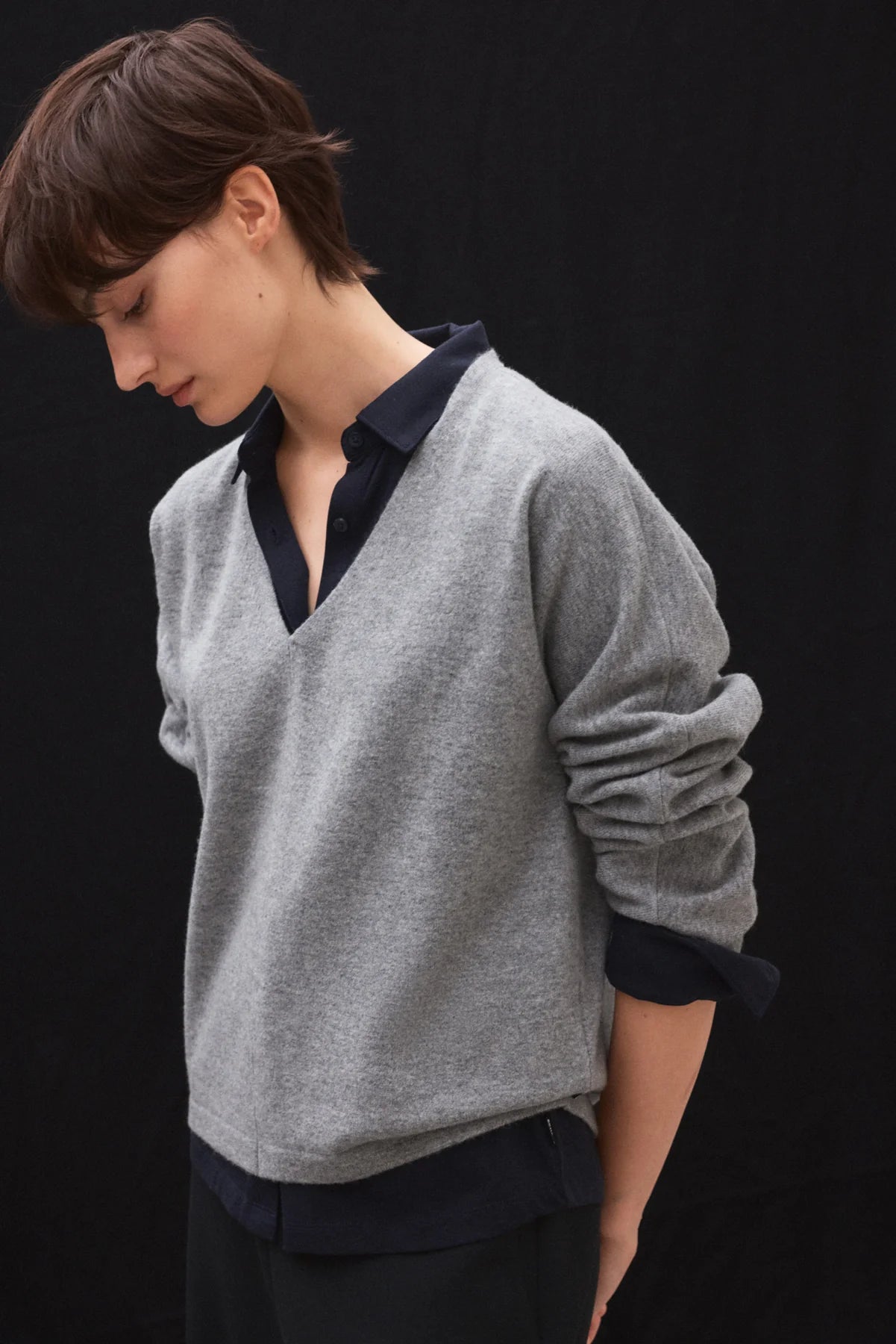 Yebes Women's Sweater Medium Grey Melange | ECOALF