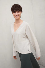 Yebes Women's Sweater Bone Melange | ECOALF