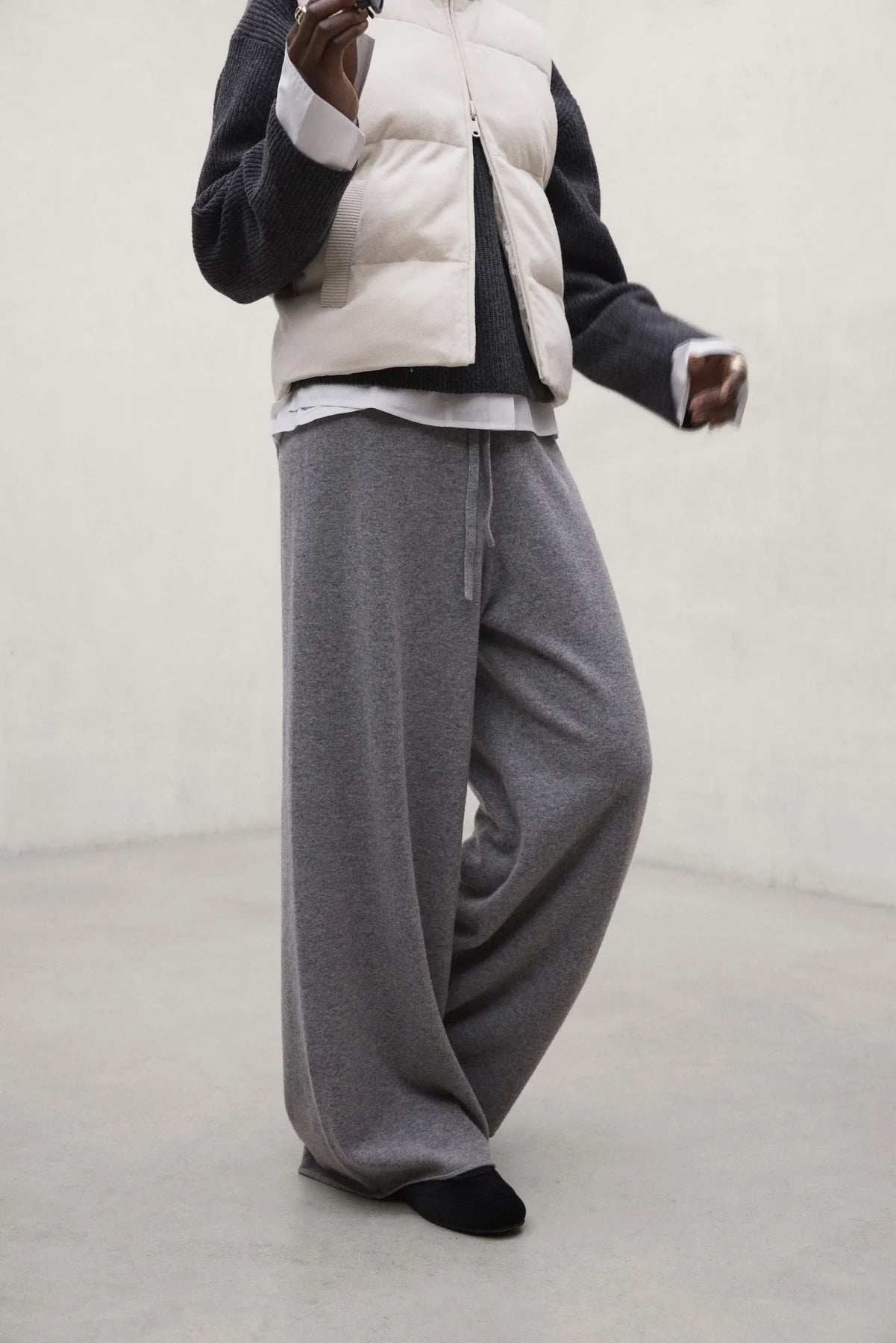 Millan Women's Trousers Medium Grey Melange | ECOALF
