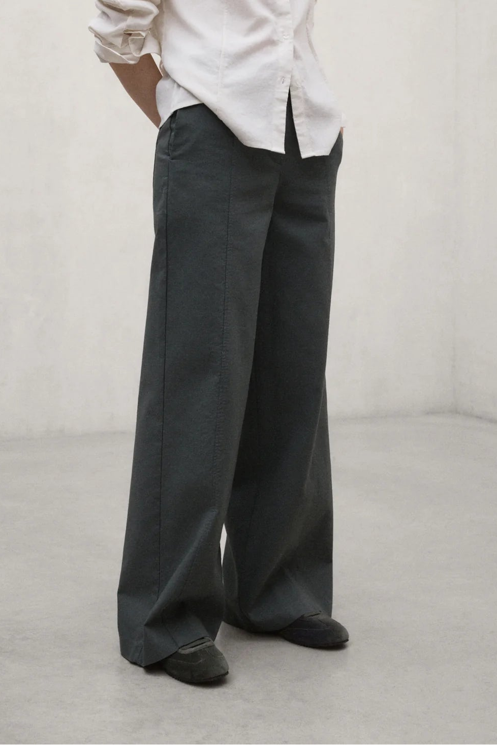 Sierra Women's Cotton Trousers Dark Khaki | ECOALF