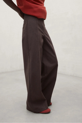 Sierra Women's Cotton Trousers Dark Chocolate | ECOALF