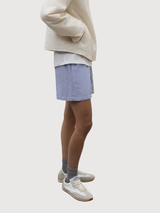 Pantaloncini Eras Stripes Donna Bianco Sporco Blu | Ecoalf