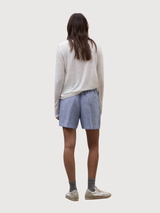 Pantaloncini Eras Stripes Donna Bianco Sporco Blu | Ecoalf