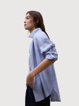 Camicia Daria Stripes Donna Bianco sporco Blu | Ecoalf